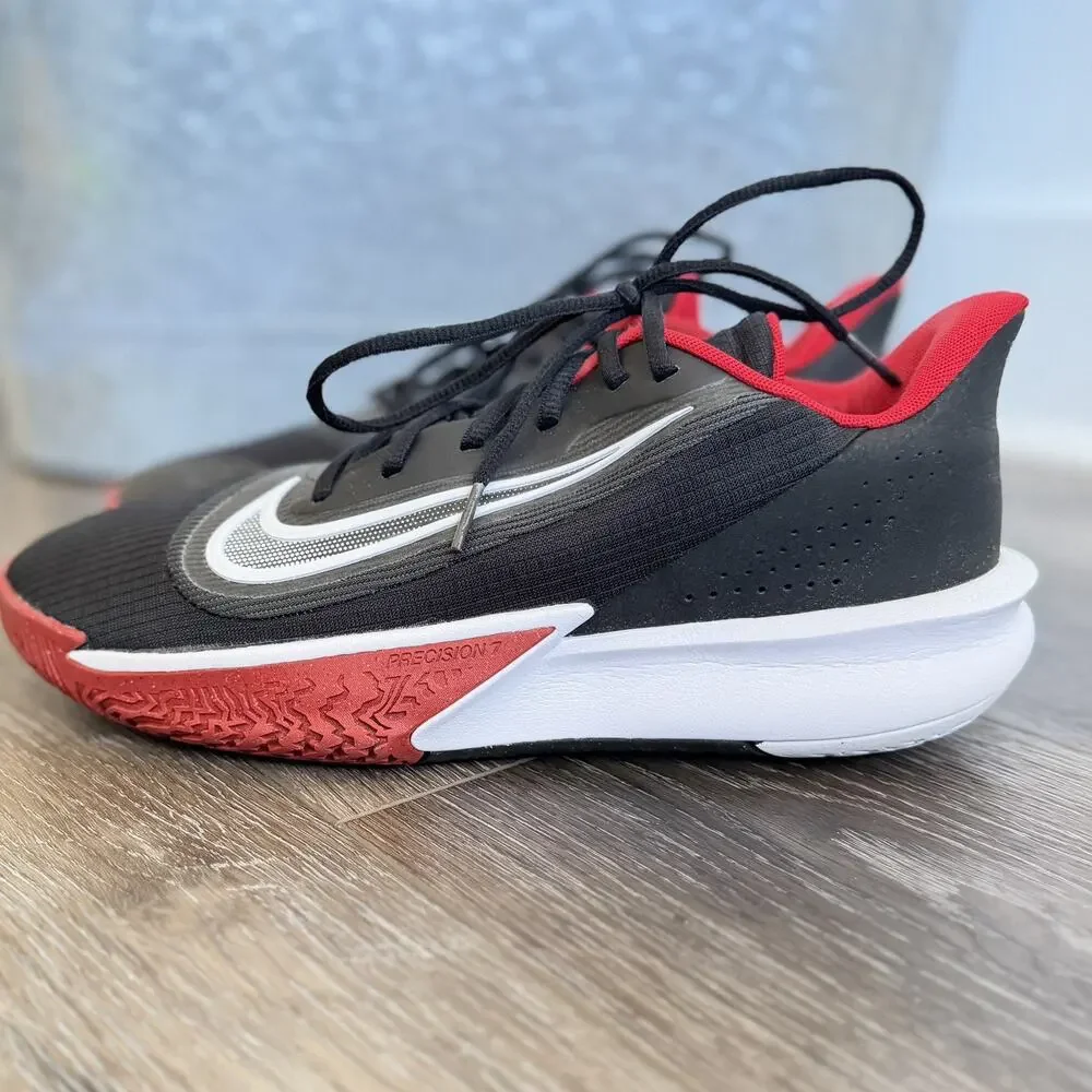 Nike Precision VII Black/White/Red Size 9.5 Men New w/o Box